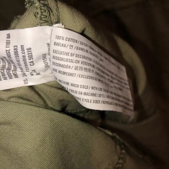 Hollister Military Jacket S Army Green Cinch Waist Parka Bella Swan Y2k Vtg - Picture 10 of 10